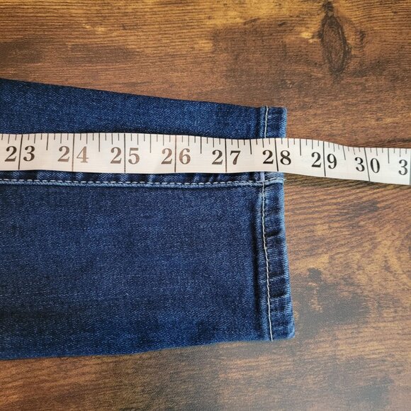 True Religion Jeans Womens 32 Jennie Curvy Mid Rise Skinny Button Flap Dark Wash - Picture 10 of 11